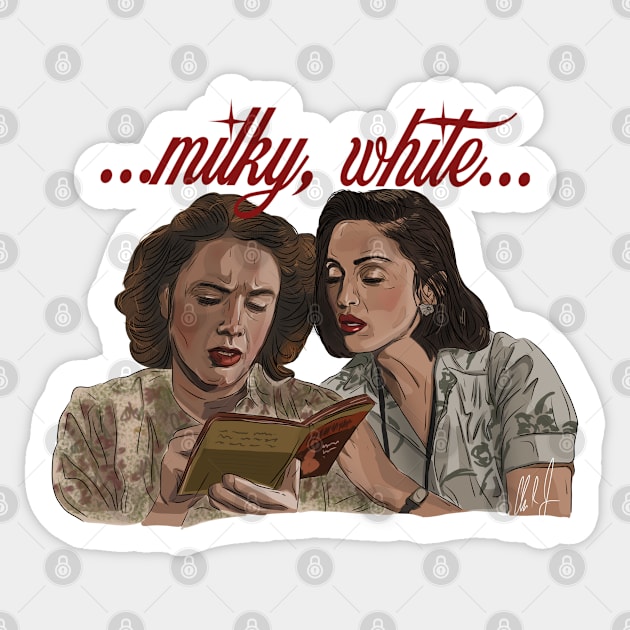 A League Of Their Milky, White Sticker by 51Deesigns